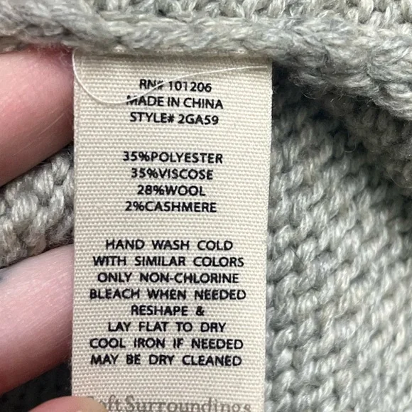 NEW Soft Surroundings Shawl Collar Cardigan size small wool cashmere blend women - Picture 6 of 9